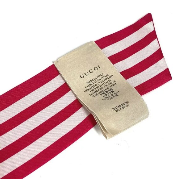GUCCI BandeauScarf Adidas collaboration Neck Bow 3 Lines Scarf - Picture 3 of 11